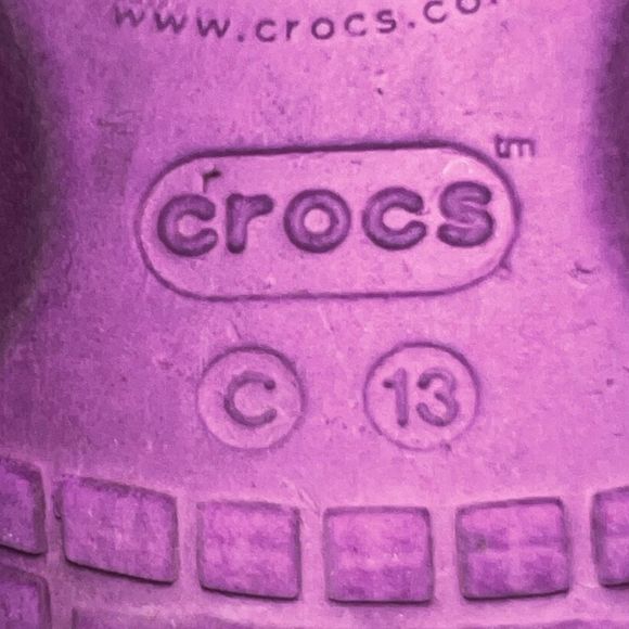 Little KIds CROCS Classic Clog Purple Plum Size C 13 - Picture 5 of 6